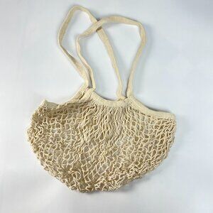 Net Grocery Bag Mesh Small Reusable Shopping Bag‎ Natural Color Farmers Market
